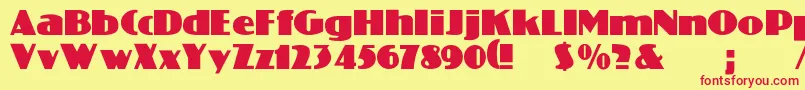 Crosset Font – Red Fonts on Yellow Background