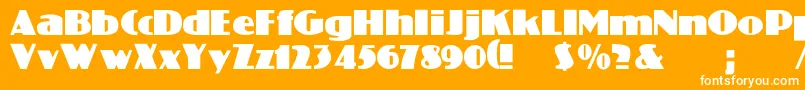Crosset Font – White Fonts on Orange Background