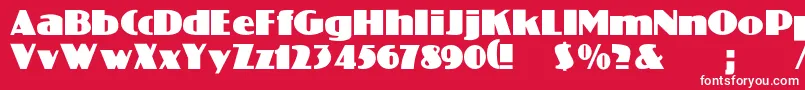 Crosset Font – White Fonts on Red Background