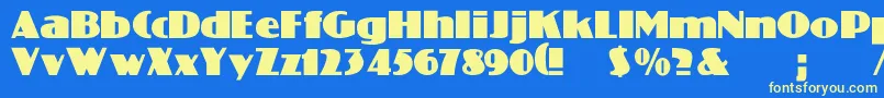 Crosset Font – Yellow Fonts on Blue Background