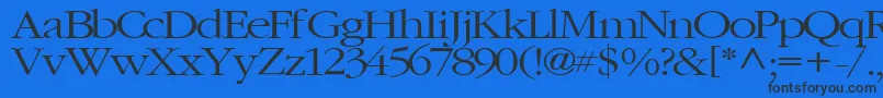 ElvisRegularTtstd Font – Black Fonts on Blue Background