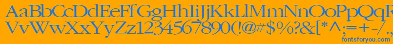 ElvisRegularTtstd Font – Blue Fonts on Orange Background