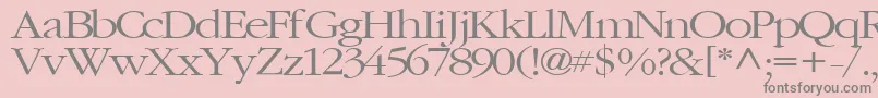 ElvisRegularTtstd Font – Gray Fonts on Pink Background