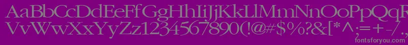ElvisRegularTtstd Font – Gray Fonts on Purple Background
