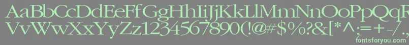 ElvisRegularTtstd Font – Green Fonts on Gray Background