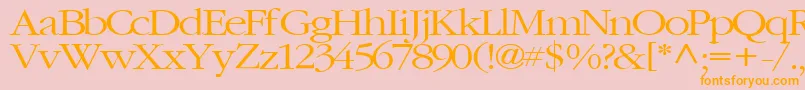 ElvisRegularTtstd Font – Orange Fonts on Pink Background