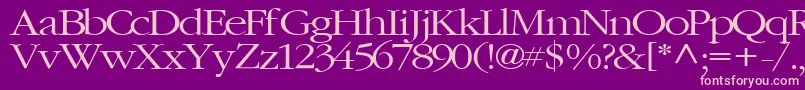 ElvisRegularTtstd Font – Pink Fonts on Purple Background