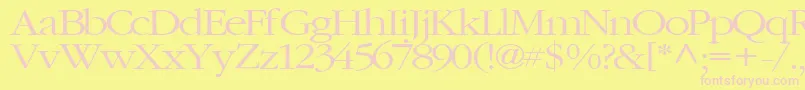 ElvisRegularTtstd-Schriftart – Rosa Schriften auf gelbem Hintergrund