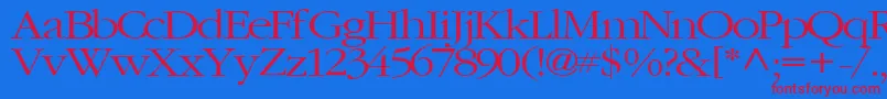 ElvisRegularTtstd Font – Red Fonts on Blue Background