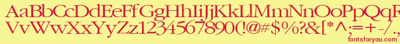 フォントElvisRegularTtstd – 赤い文字の黄色い背景