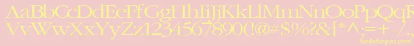 ElvisRegularTtstd Font – Yellow Fonts on Pink Background