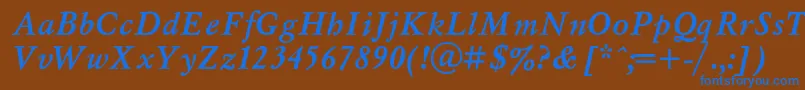 Myslt Font – Blue Fonts on Brown Background