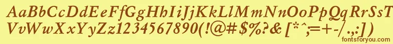 Myslt Font – Brown Fonts on Yellow Background
