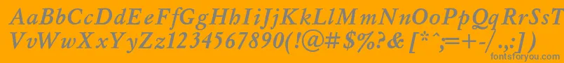 fuente Myslt – Fuentes Grises Sobre Fondo Naranja