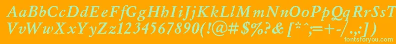 Myslt Font – Green Fonts on Orange Background