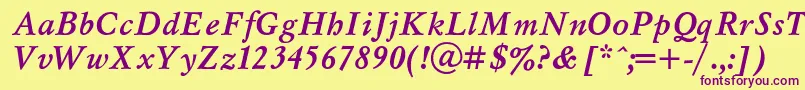 Myslt Font – Purple Fonts on Yellow Background