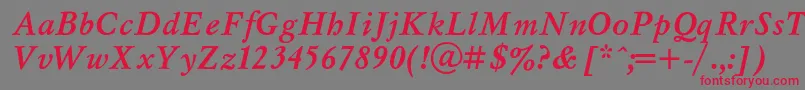 Myslt Font – Red Fonts on Gray Background