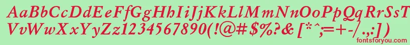 Myslt Font – Red Fonts on Green Background