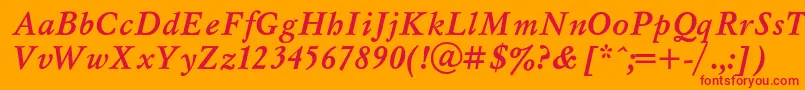 Myslt Font – Red Fonts on Orange Background