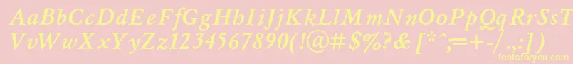 Myslt Font – Yellow Fonts on Pink Background