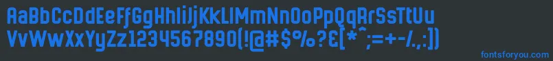 Hermanomayor Font – Blue Fonts on Black Background