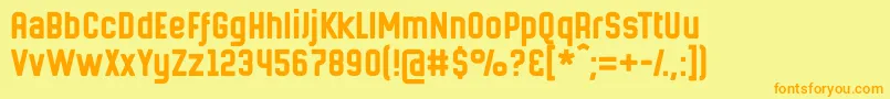 Hermanomayor Font – Orange Fonts on Yellow Background