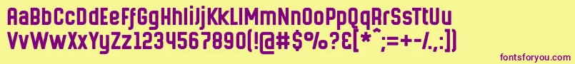 Hermanomayor Font – Purple Fonts on Yellow Background