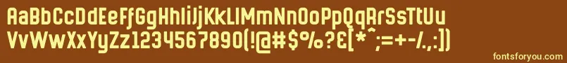 Hermanomayor Font – Yellow Fonts on Brown Background