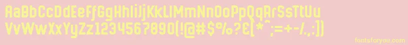 Hermanomayor Font – Yellow Fonts on Pink Background