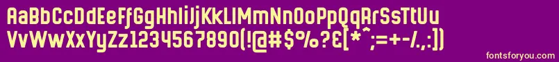 Hermanomayor-fontti – keltaiset fontit violetilla taustalla