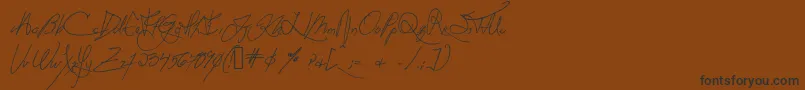 Anachronism Font – Black Fonts on Brown Background