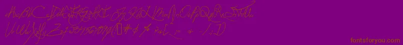 Anachronism Font – Brown Fonts on Purple Background