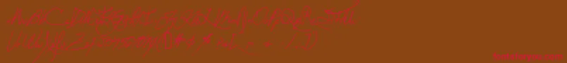 Anachronism Font – Red Fonts on Brown Background