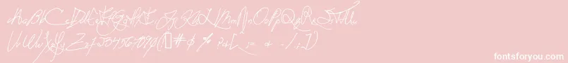 Anachronism Font – White Fonts on Pink Background