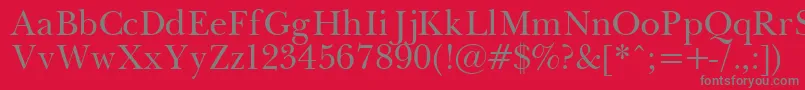 フォントPasmaPlain.001.001 – 赤い背景に灰色の文字