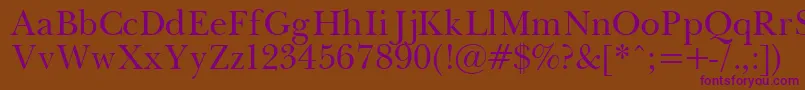 PasmaPlain.001.001 Font – Purple Fonts on Brown Background