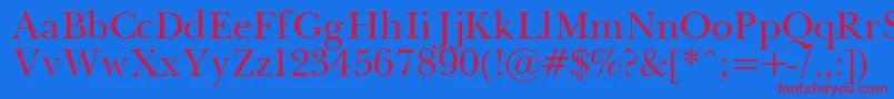 PasmaPlain.001.001 Font – Red Fonts on Blue Background