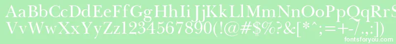 フォントPasmaPlain.001.001 – 緑の背景に白い文字