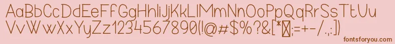RealizeMyPassion Font – Brown Fonts on Pink Background