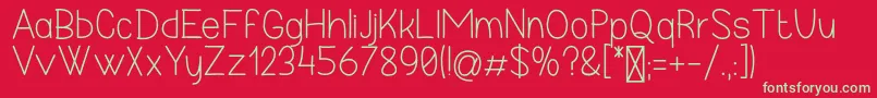 RealizeMyPassion Font – Green Fonts on Red Background