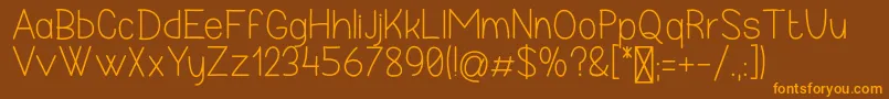 RealizeMyPassion Font – Orange Fonts on Brown Background