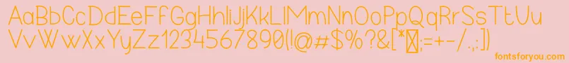 RealizeMyPassion Font – Orange Fonts on Pink Background