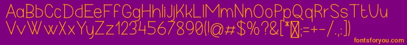 RealizeMyPassion Font – Orange Fonts on Purple Background