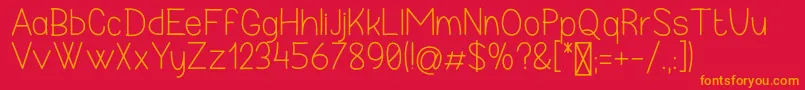 RealizeMyPassion Font – Orange Fonts on Red Background