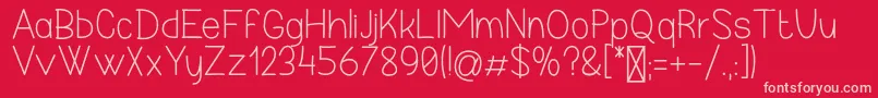 RealizeMyPassion Font – Pink Fonts on Red Background
