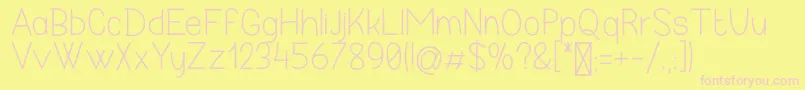 RealizeMyPassion Font – Pink Fonts on Yellow Background