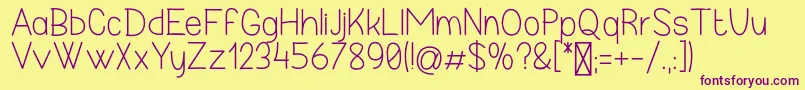 RealizeMyPassion Font – Purple Fonts on Yellow Background