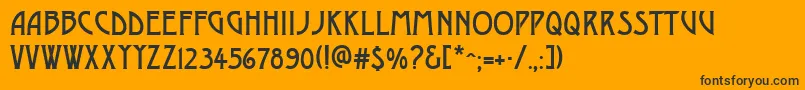 GeDelphinaeusCaps Font – Black Fonts on Orange Background