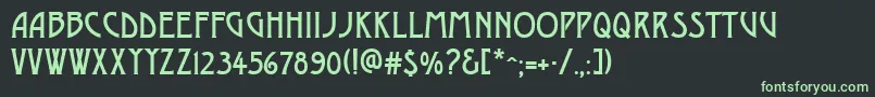 GeDelphinaeusCaps Font – Green Fonts on Black Background