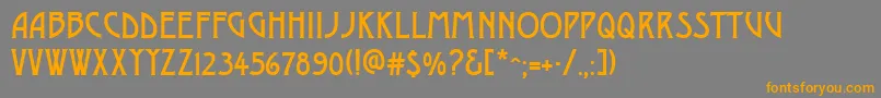 GeDelphinaeusCaps Font – Orange Fonts on Gray Background